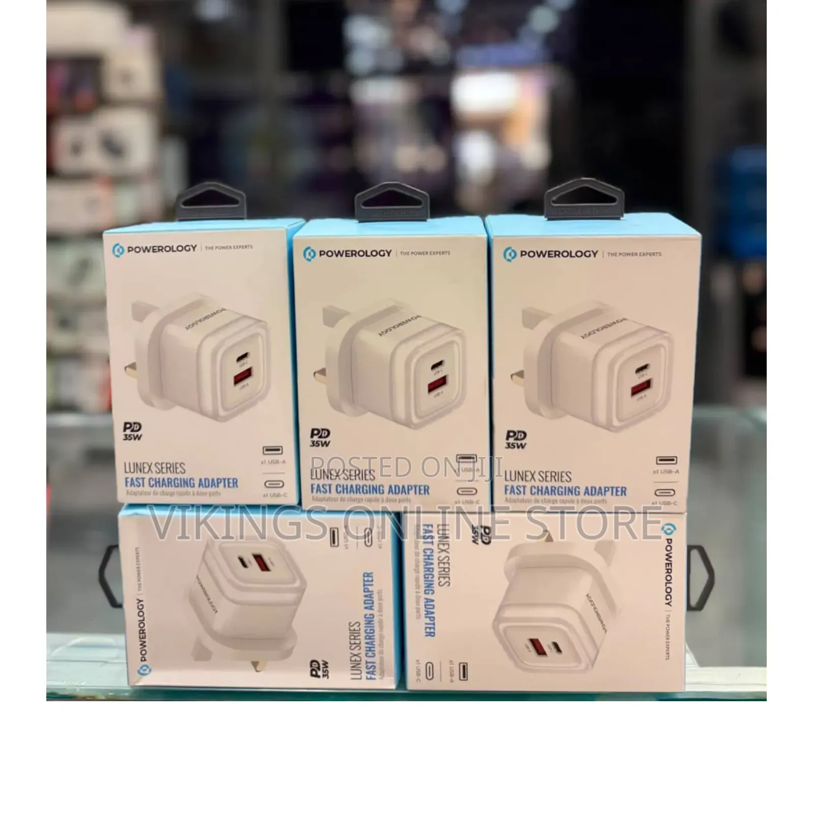 Powerology Lunex Series Fast Charging Adapter With 35W Power Delivery