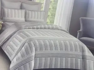 Bedcover / Duvet (Grey and White Striped )