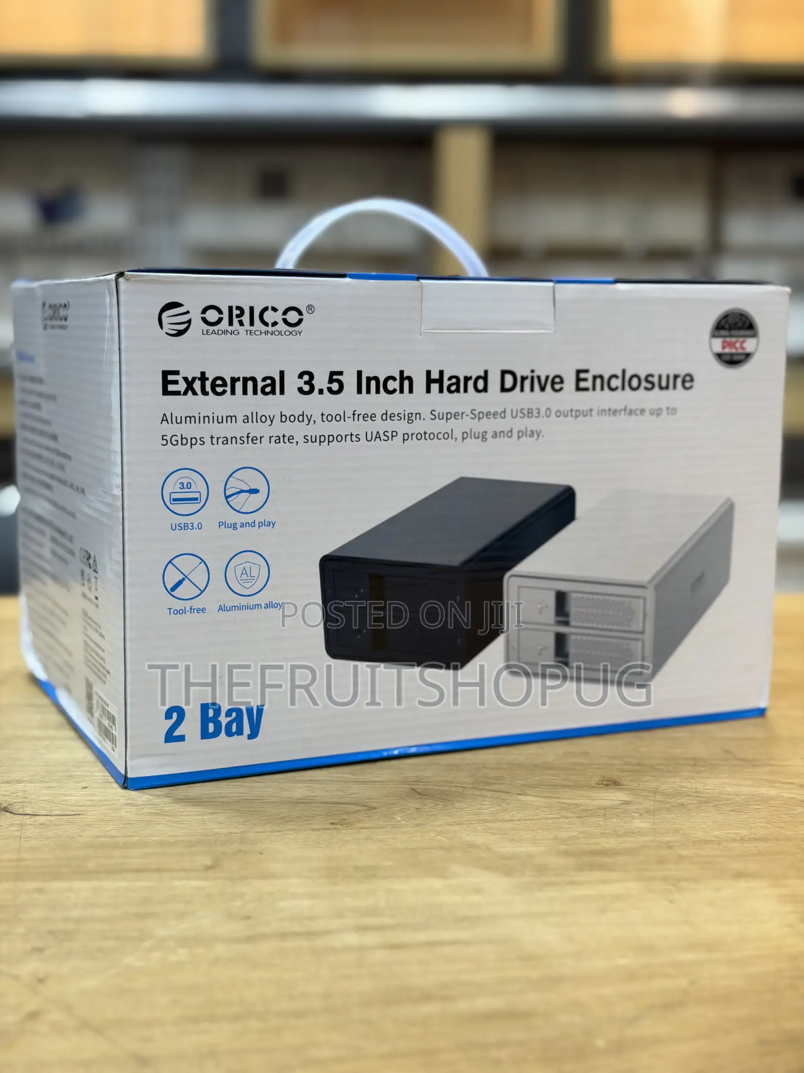 ORICO 2-Bay 3.5-Inch External Hard Drive Enclosure – Dual HDD Storage