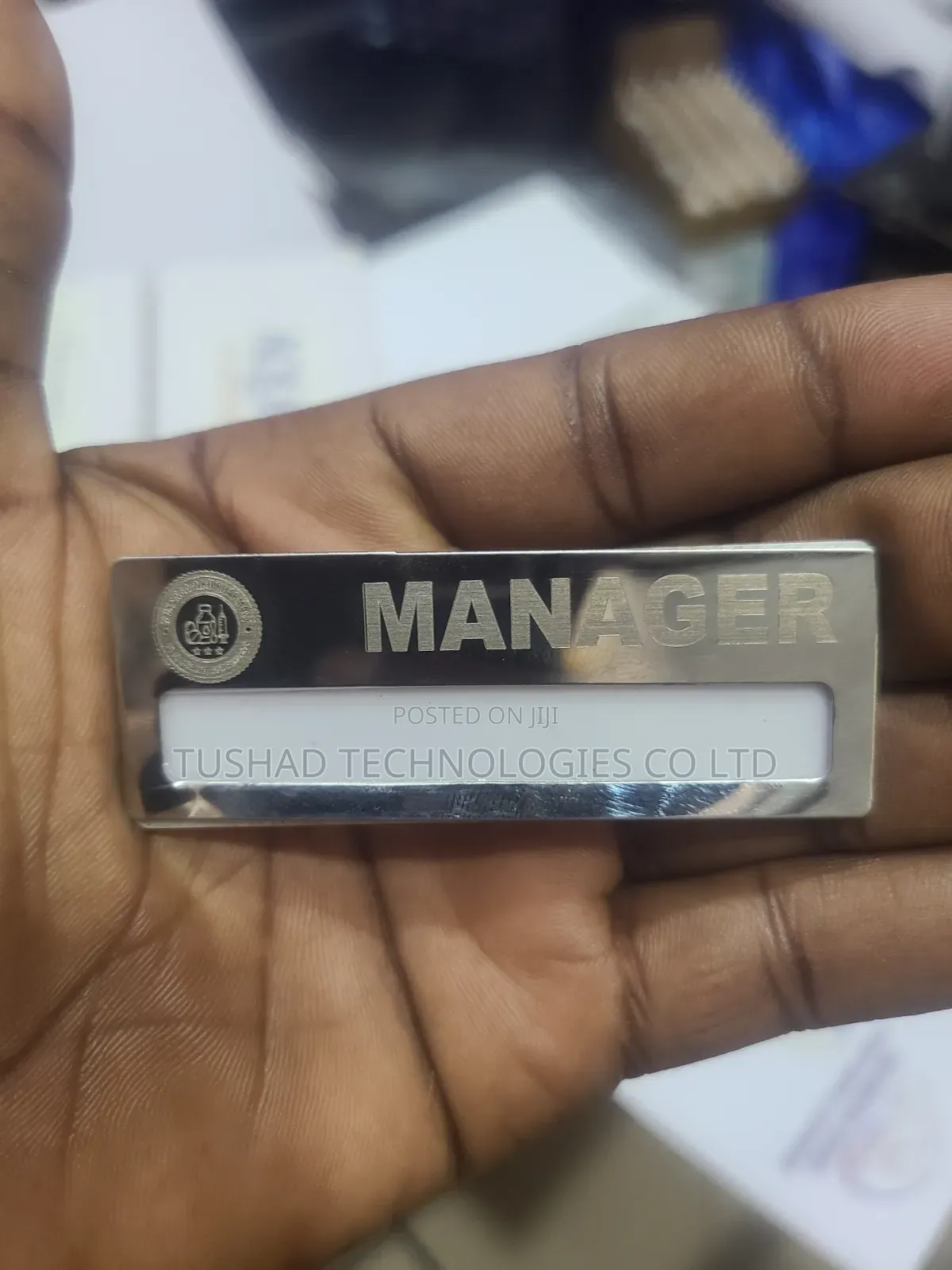 Metallic Engraved Name Tags, Customized Badge Tags
