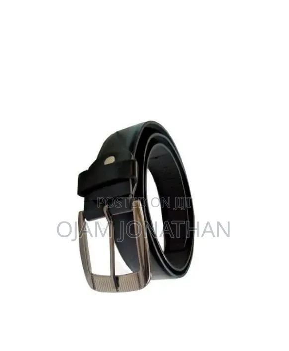 Men's Classic Black Leather Belt