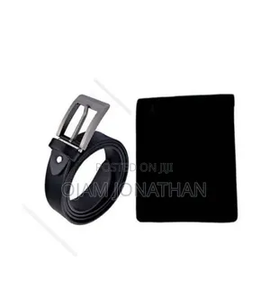Men's Classic Black Leather Belt