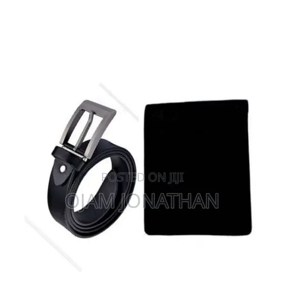 Men's Classic Black Leather Belt