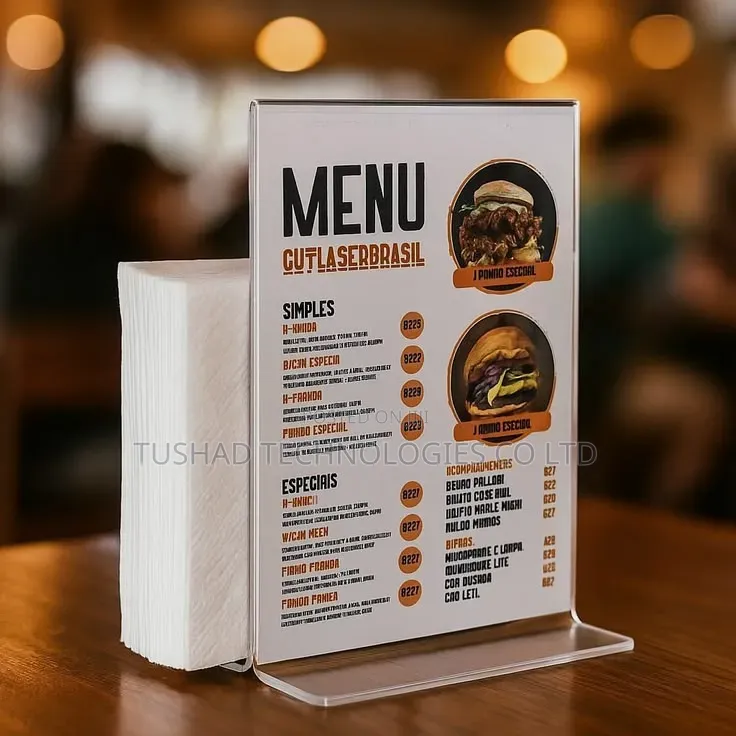 Table Sign Holder, Acrylic Table Display Menu, Flyer, Poster Holder