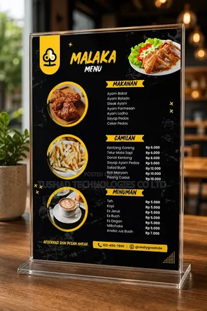Table Sign Holder, Acrylic Table Display Menu, Flyer, Poster Holder
