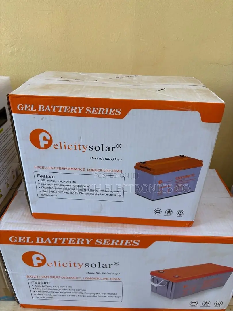 12V 100Ah Felicity Deep Cycle Gel Battery for Backup Power 1.2kwh