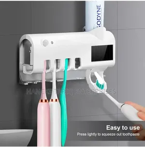 WINXU Automatic Toothpaste Dispenser and Toothbrush Holder Station
