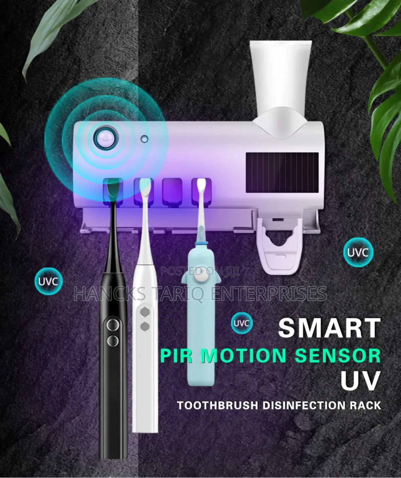 WINXU Automatic Toothpaste Dispenser and Toothbrush Holder Station
