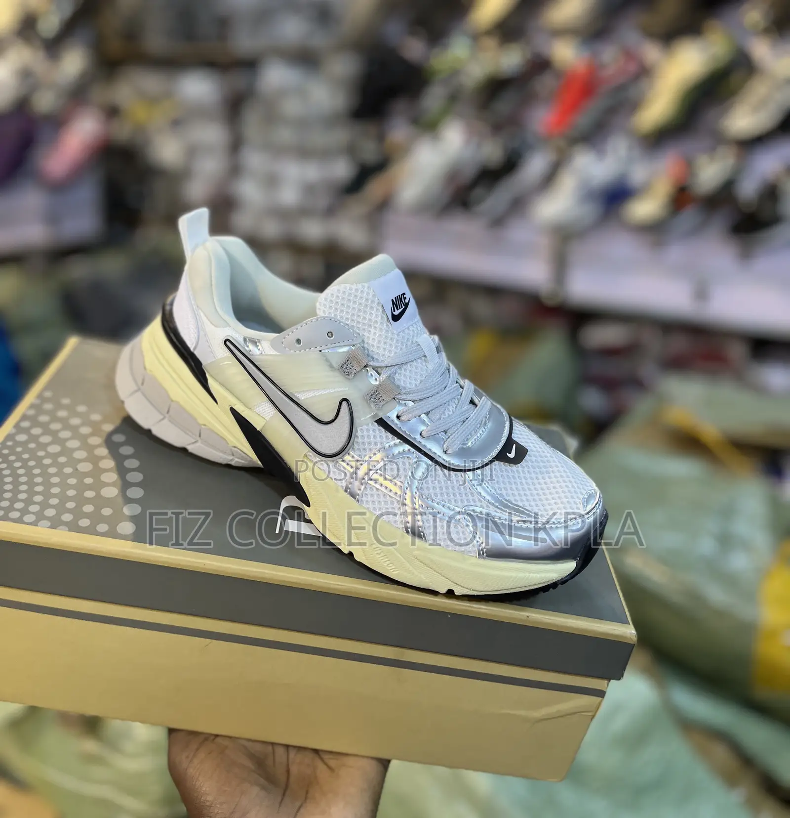 Original Nike V2K Run Summit White Metallic Silver Sneakers