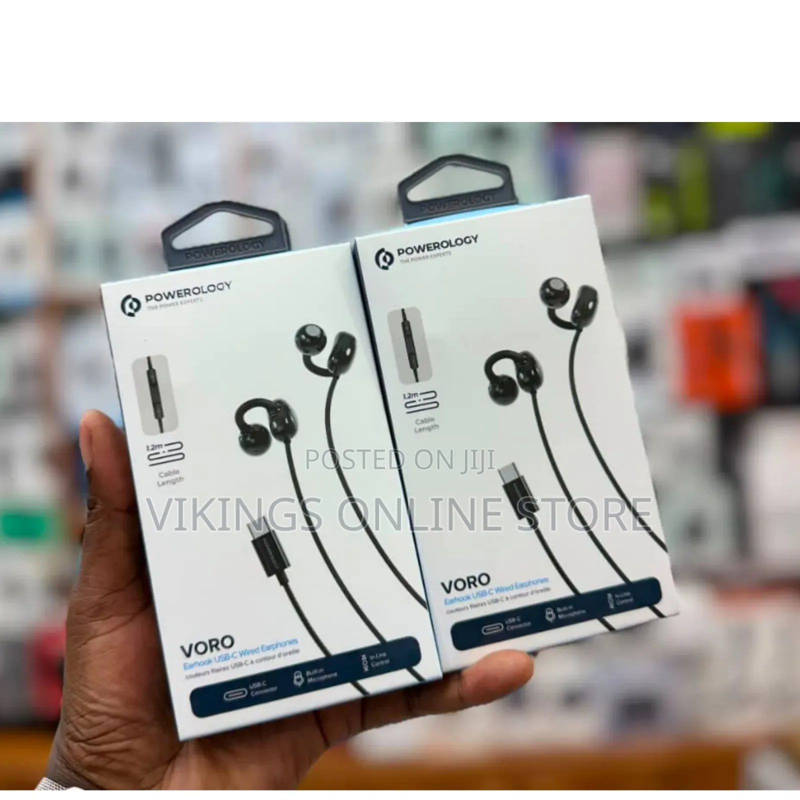 Powerology Voro Earhook USB-C Wired Earphones