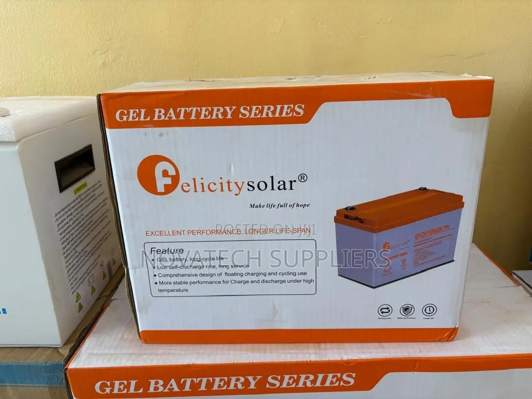 Felicity 100Ah 12V Deep Cycle Gel Battery – 3 Years Warranty