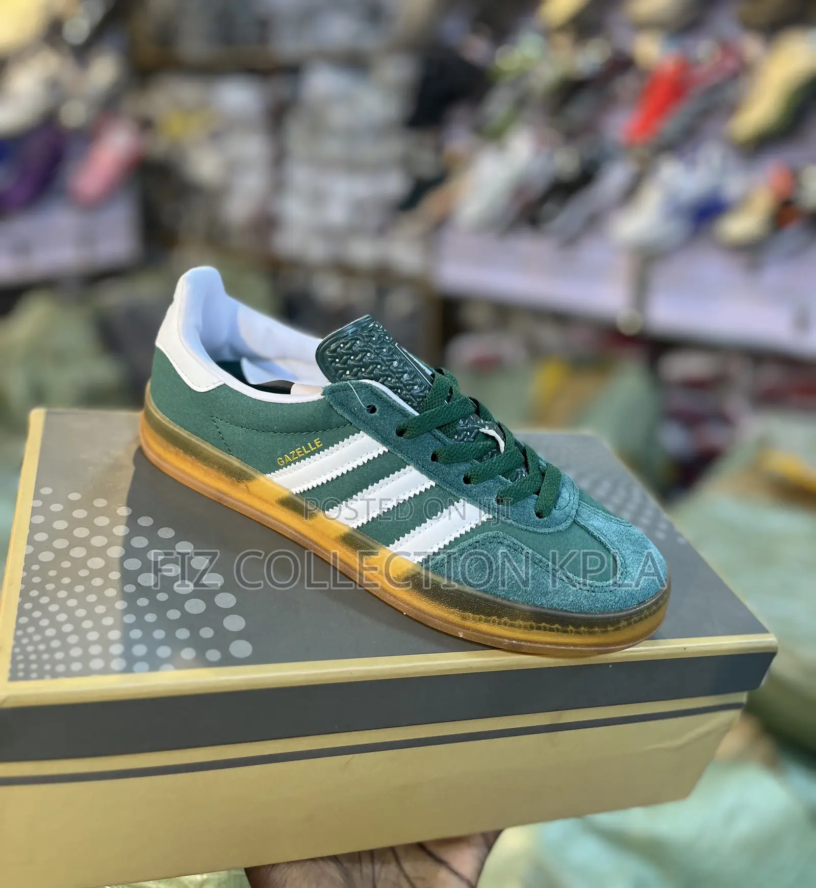 Original Adidas Gazelle Indoor Collegiate Green Sneakers
