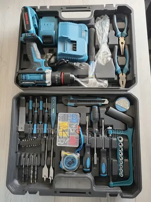 Cordless Power Drill and Household Hardware Tool Kit