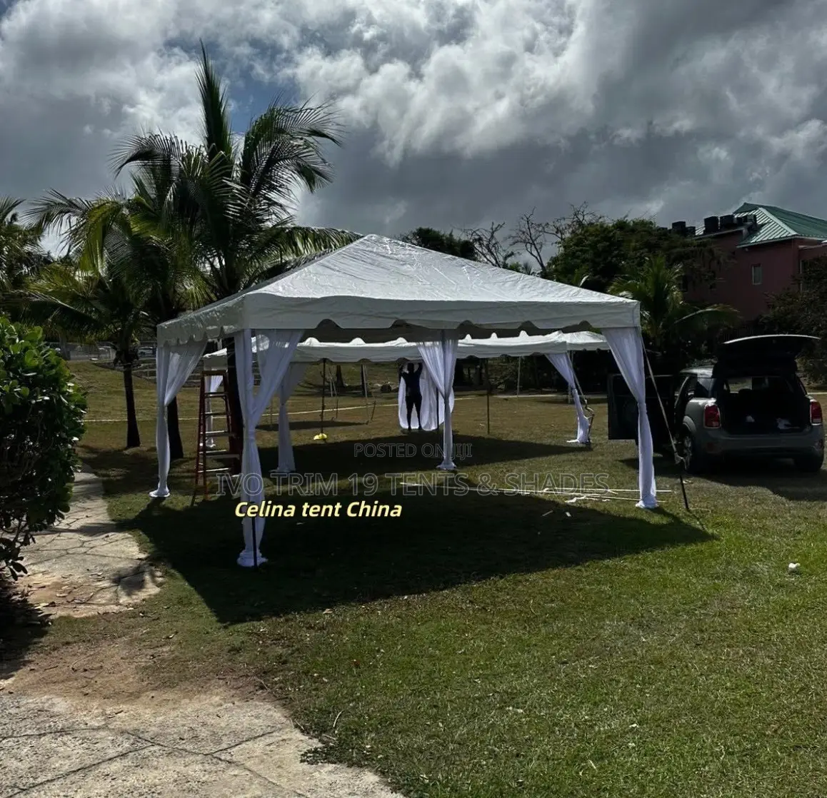 Commercial High-Peak Frame Tent Setup