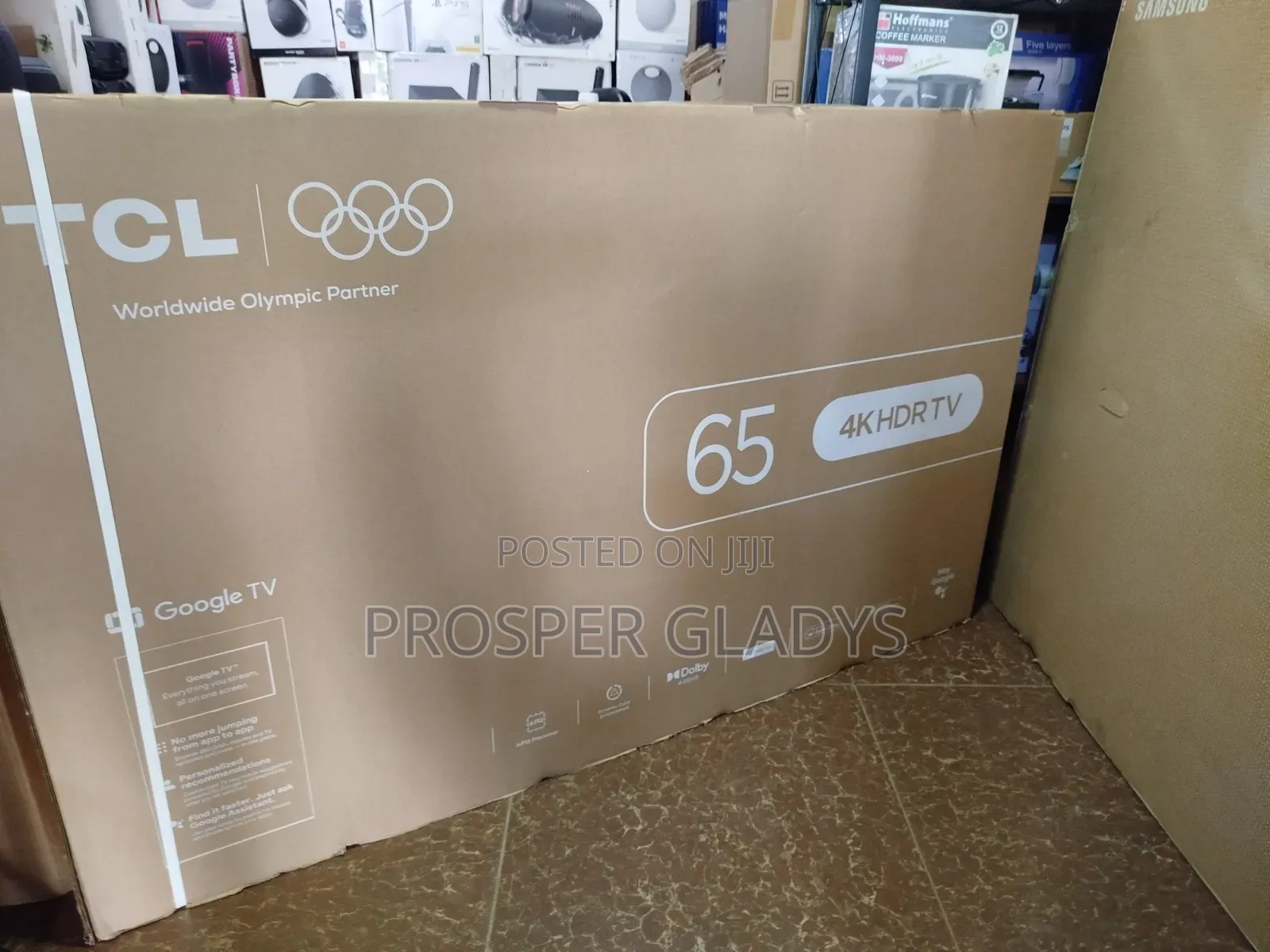 TCL 65 Smart Google Android Digital Flat Screen Flameless