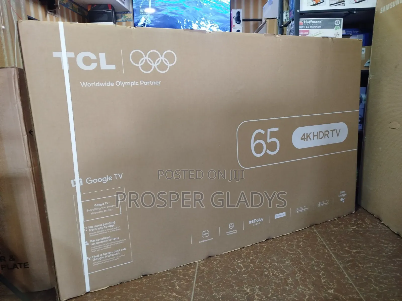 TCL 65 Smart Google Android Digital Flat Screen Flameless