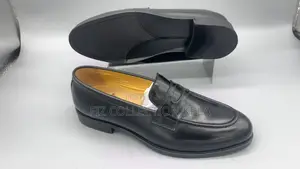 Original Black Leather Penny Loafers Polished Classic Dress Shoes