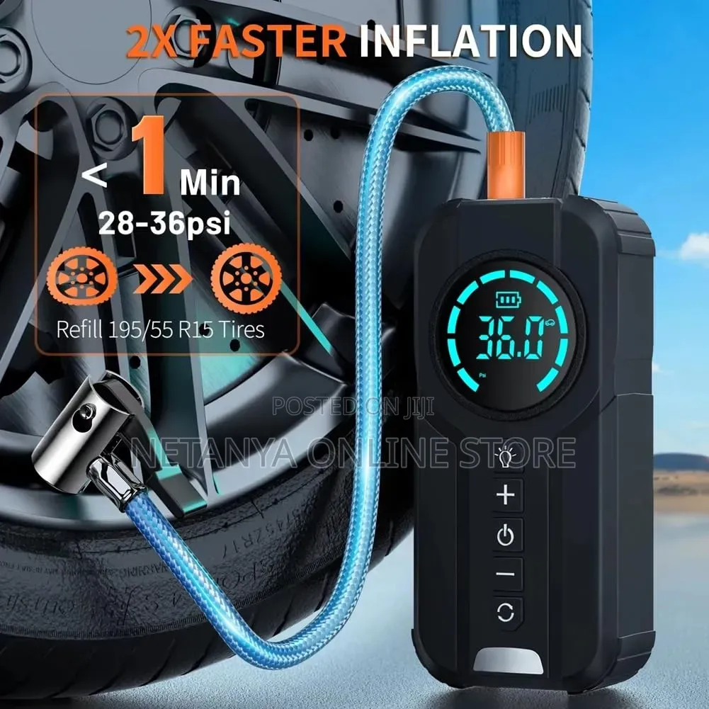 Car Jump Starter, Tire Inflator and Compressor
