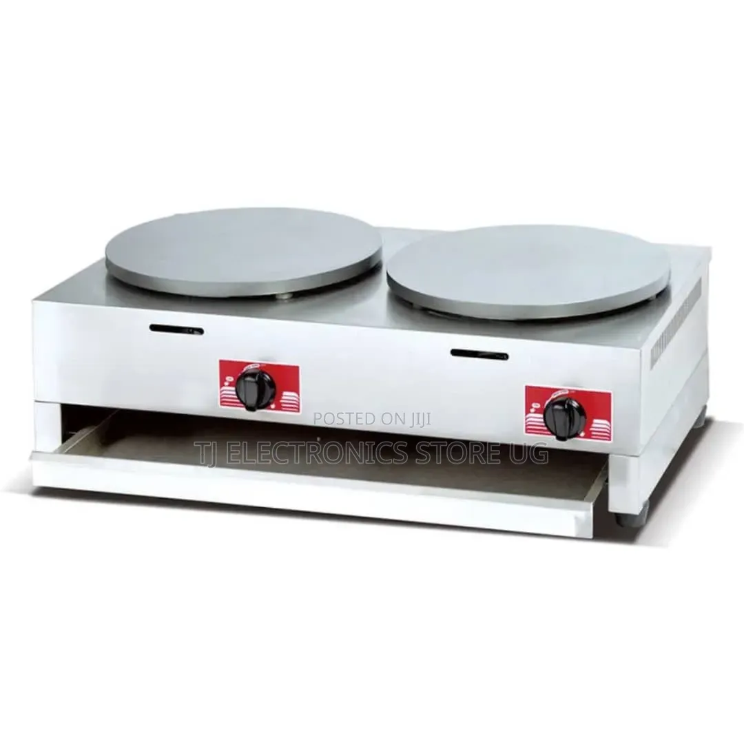 Double Plate Gas Crepe/ Pancake/ Chapatti Machine