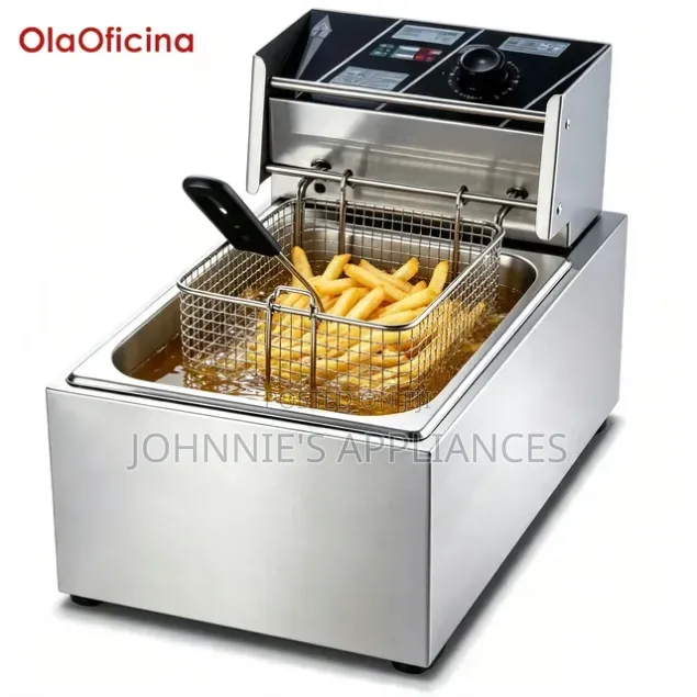 6L Pixel Electric Deep Fryer Single / Stainless Steel Commercial Fryer
