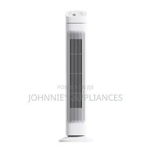 Modern Tower Fan – Powerful Airflow, Low Noise LED Light