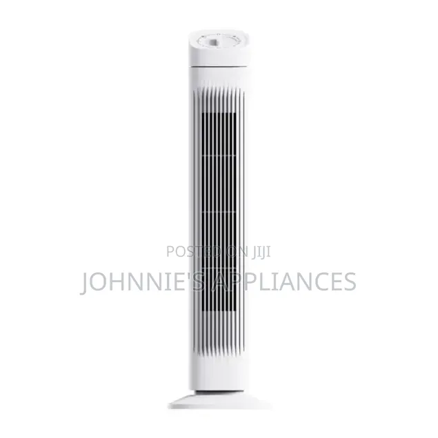 Modern Tower Fan – Powerful Airflow, Low Noise LED Light