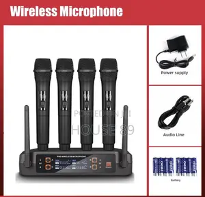 4-Channel Professional Wireless Microphone System