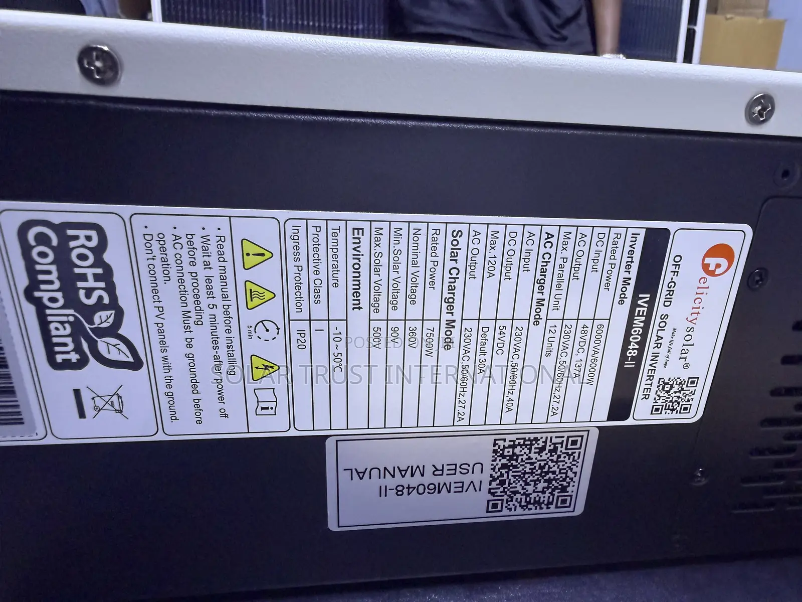 6kva Felicity Hybrid Inverter