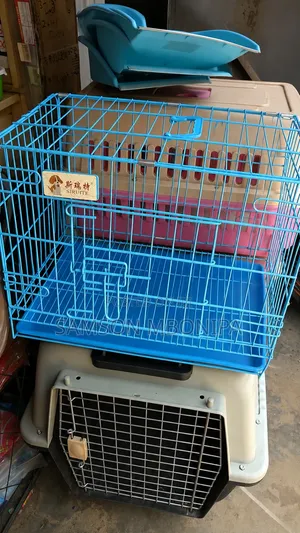 Folding Metal Cage With Removable Tray for Dogs,Cats and Rabbits
