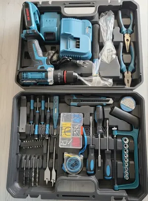 Cordless Power Drill and Household Hardware Tool Kit