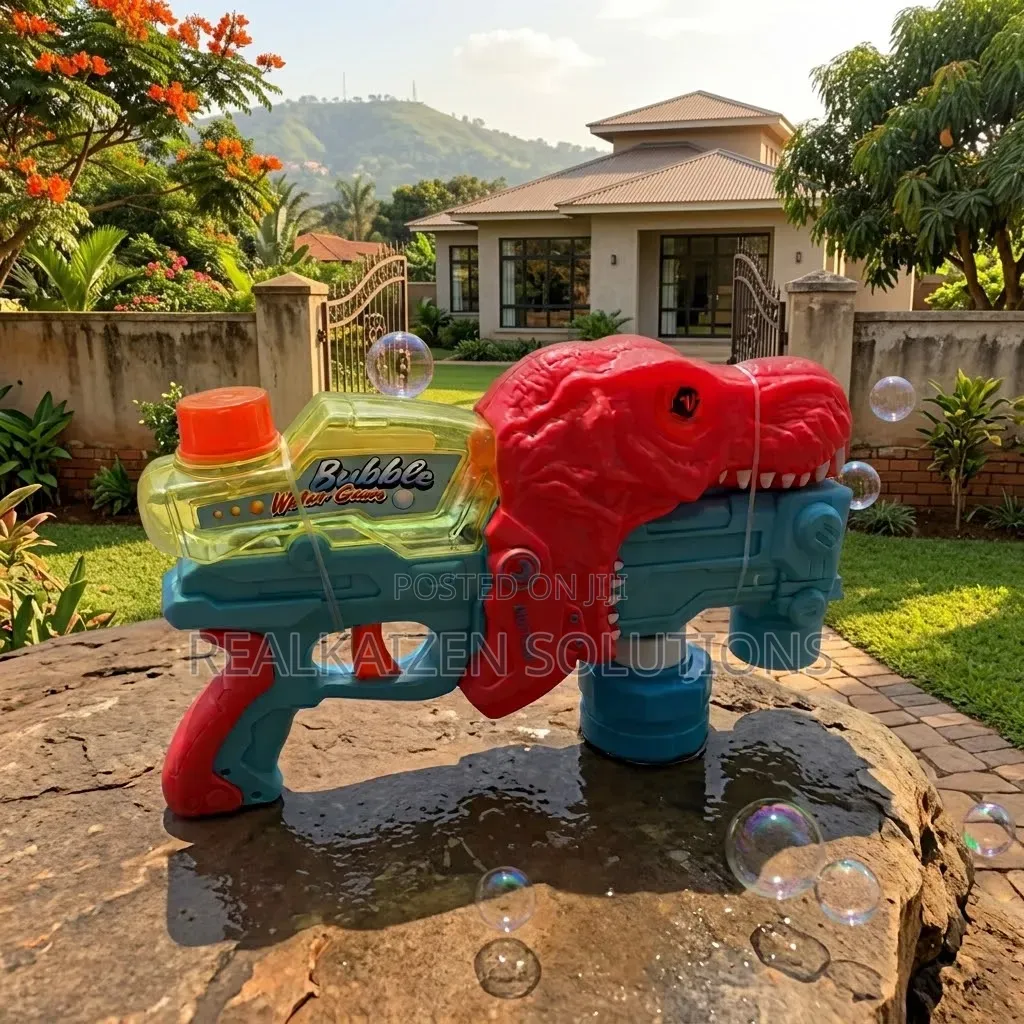 Colorful 2-in-1 Dinosaur Bubble and Bubble Blaster Gun