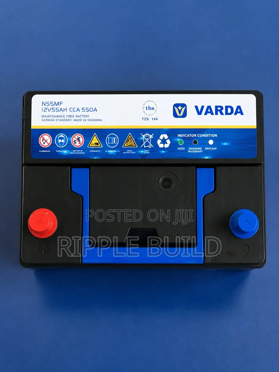 N55 55Ah Varda Maintenance Free Car Battery 550CCA 12V