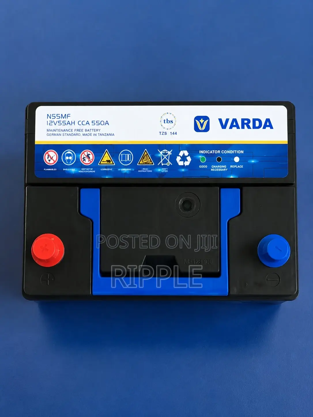 55Ah Varda N55 550CCA Maintenance Free Car Battery 12V