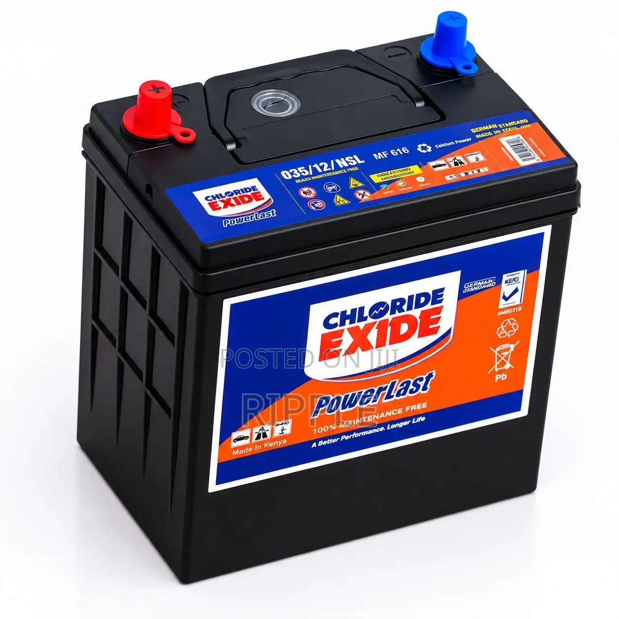 35Ah Chloride Exide MF PowerLast 035MF 253CCA Car Battery 12V
