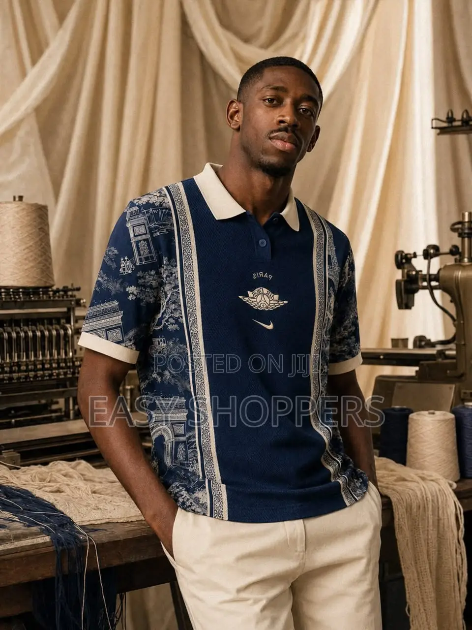 Paris Saint Germain PSG X Nike X Air Dior Paris Polo Jersey