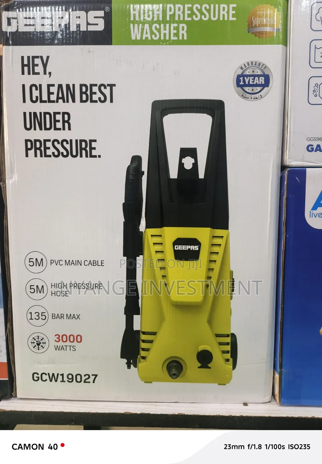 Geepas 3000W High Pressure Washer (Model: GCW19027)