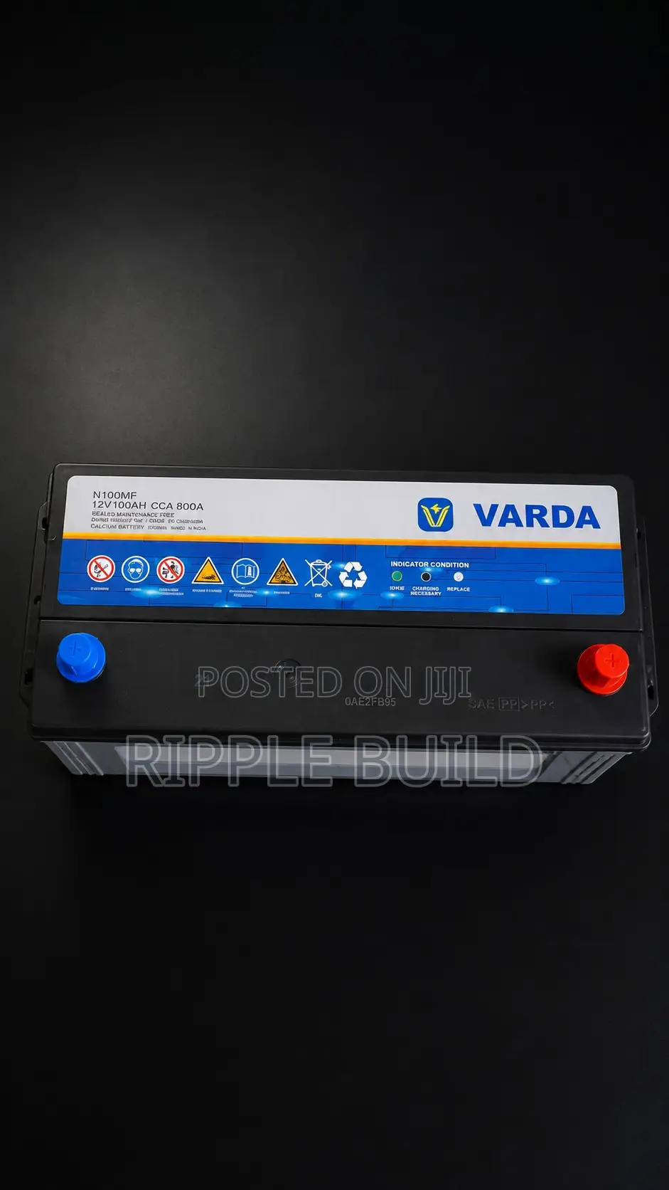 N100MF 100Ah Varda Maintenance Free Car Battery 800CCA 12V