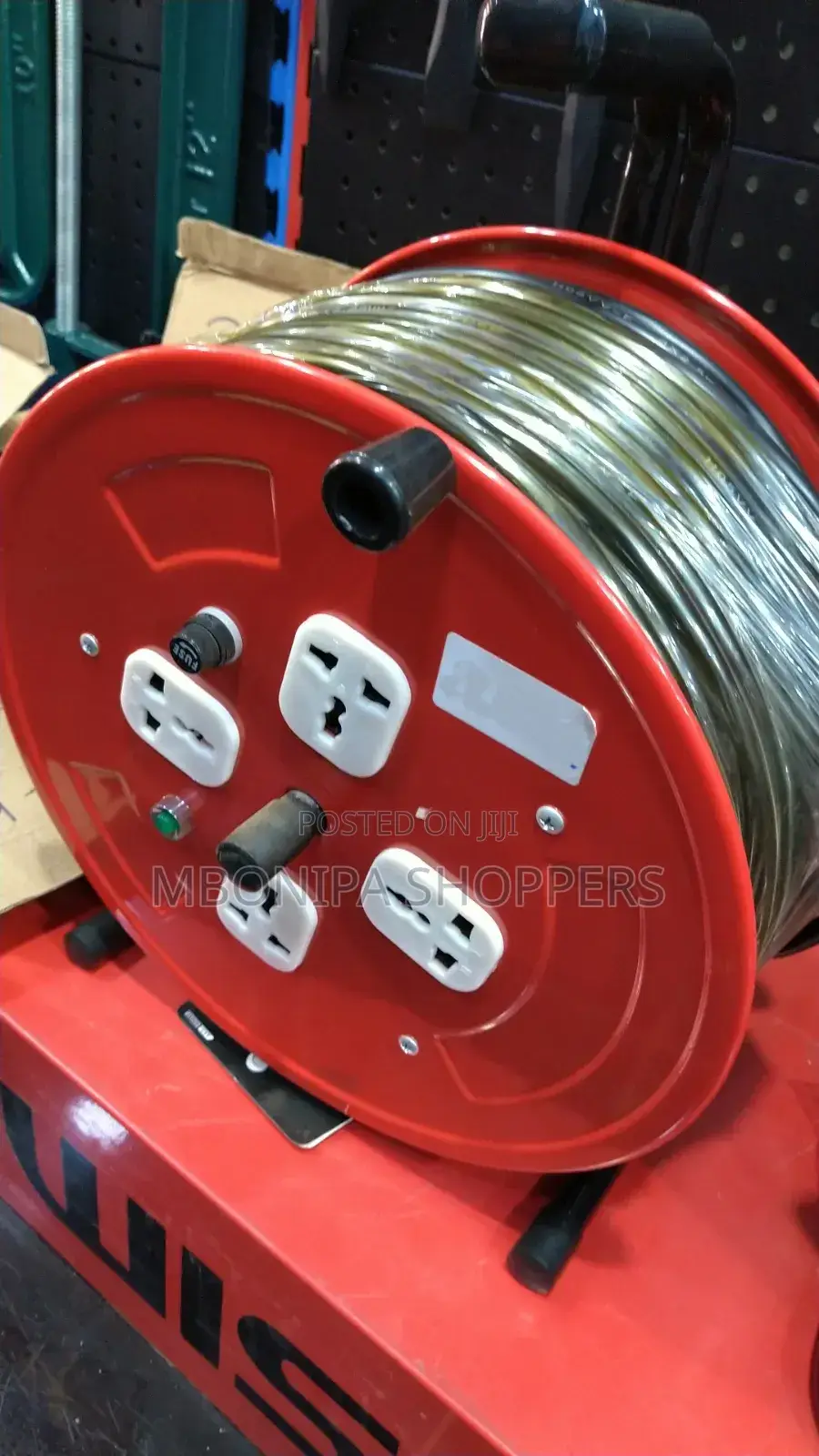 100% Pure Copper Extension Cord Reel 50M Heavy Duty 4 Grounded Outlets
