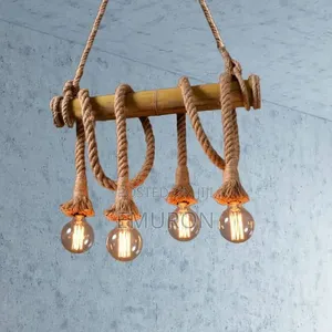 Rope Wood Ceiling Lights