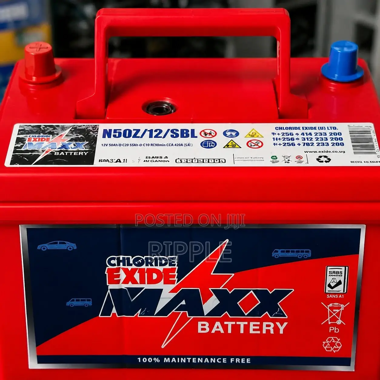 50Ah Chloride Exide 050ZMF MAXX PowerLast MF Car Battery 12V