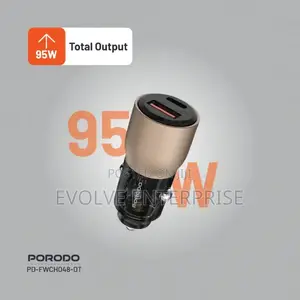 Porodo 95W Car Charger Transparent