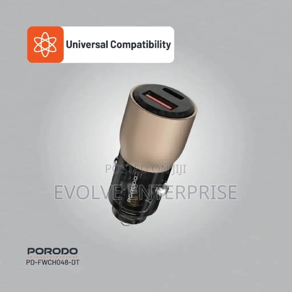 Porodo 95W Car Charger Transparent