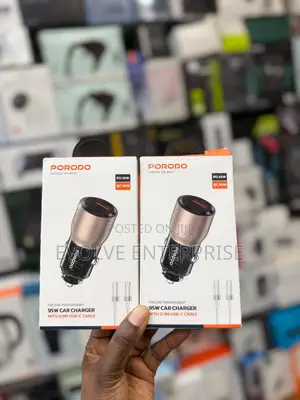 Porodo 95W Car Charger Transparent