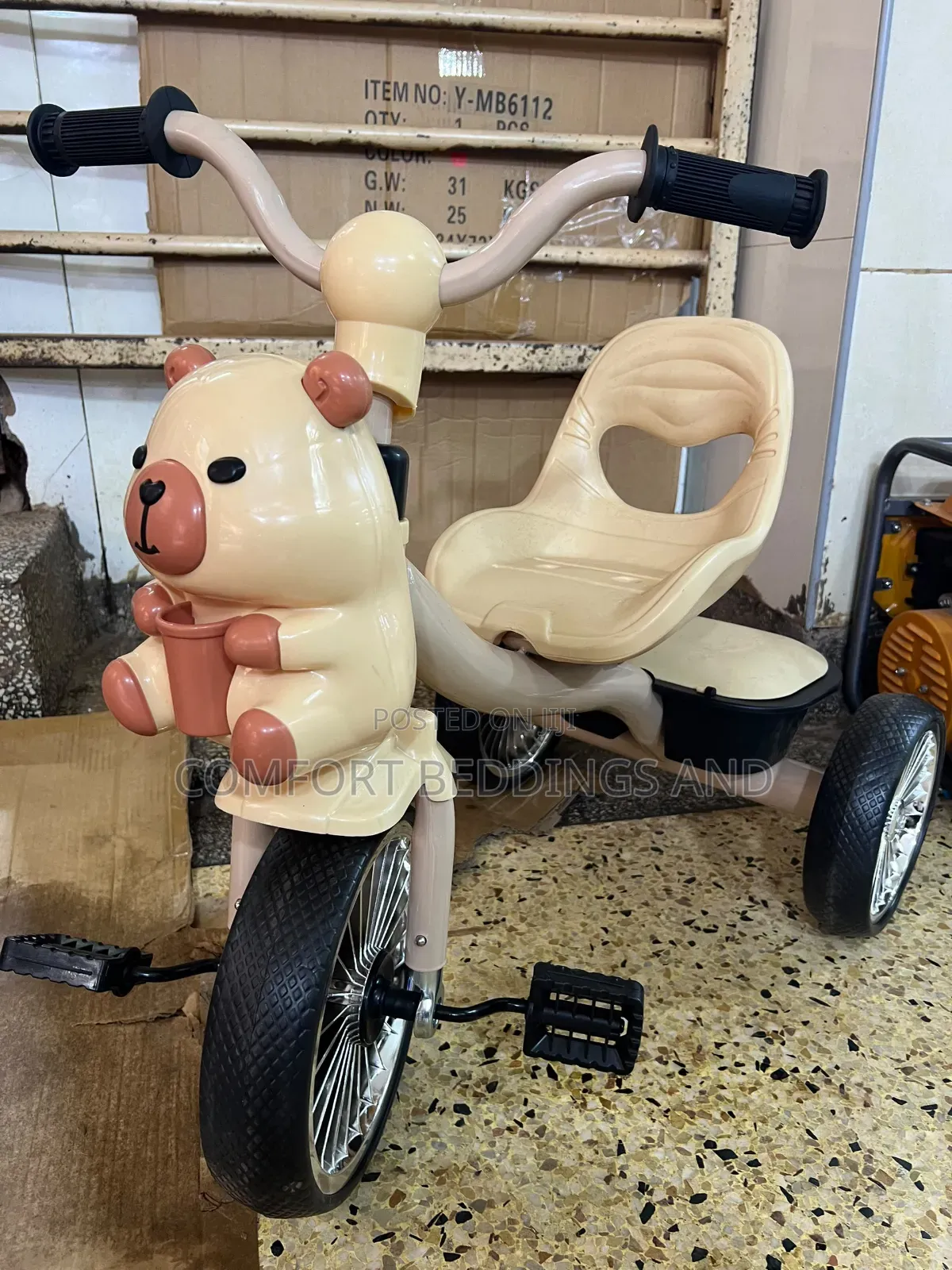 Plastic Bear Tricycle Khaki