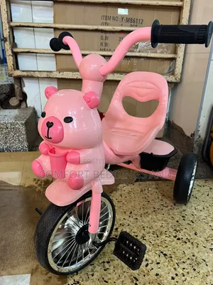 Plastic Bear Tricycle Pink