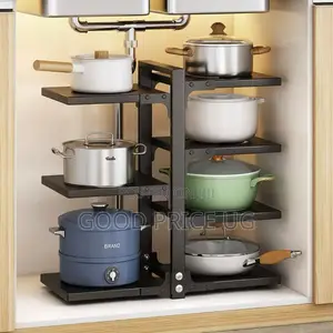 Adjustable Multi-Tier Pot and Pan Organizer Rack