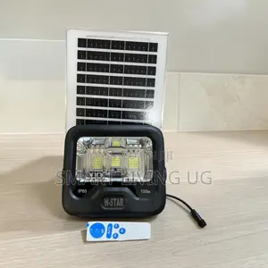 W-Star 100W LED Solar Flood Light With Remote & Solar Panel