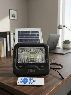 Heavy-Duty W-Star 100W Solar Floodlight for Gardens & Gates