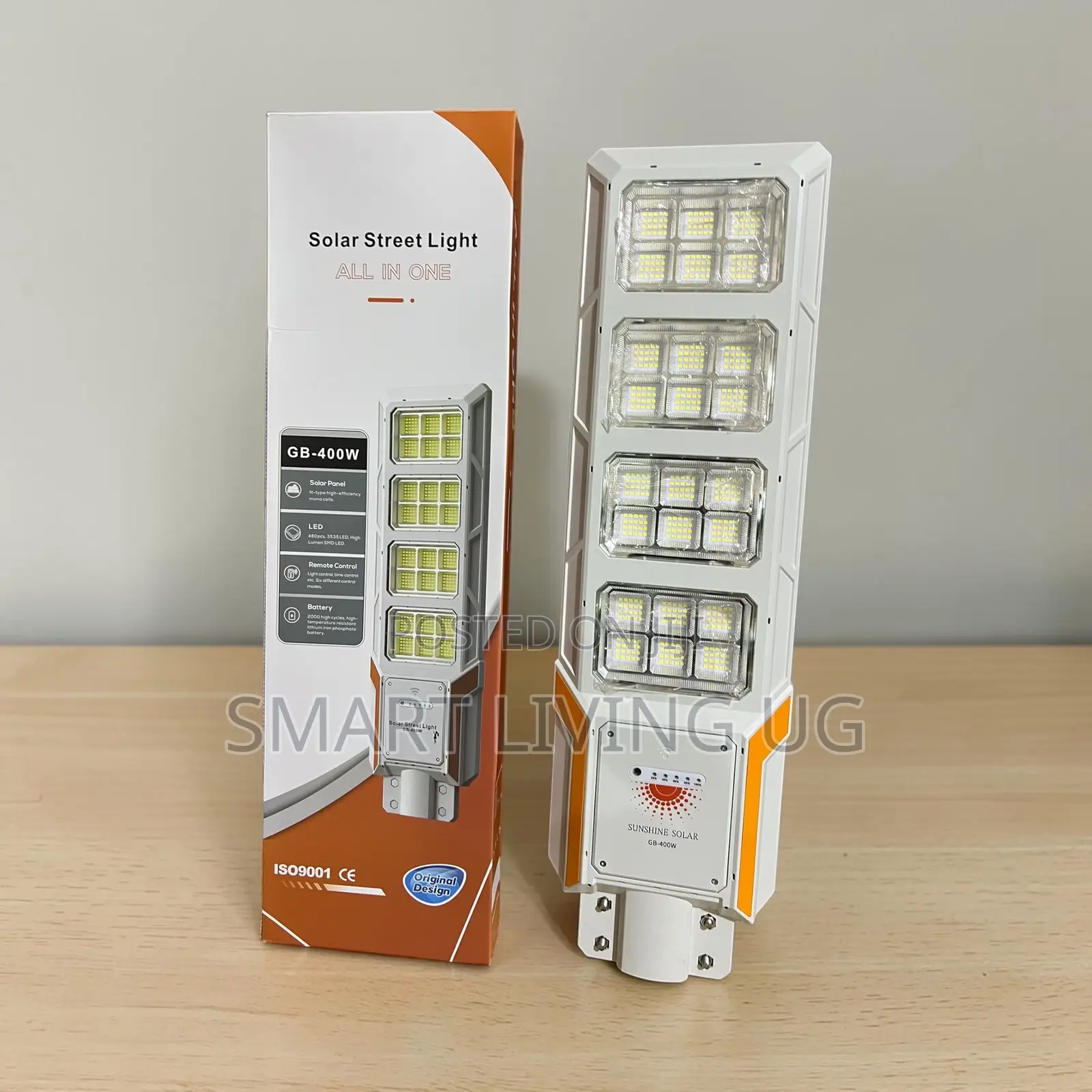 Sunshine Solar GB-400W All-in-One LED Street Light With Remote