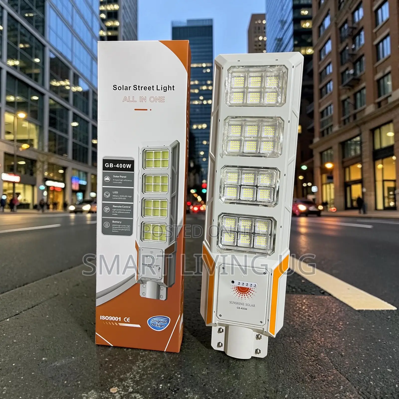 Powerful & Self-Charging: Sunshine Solar GB-400W for Large Compounds